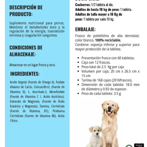 💊🐶🐱 VETRI CAPS – Suplemento de Calcio y Fósforo — imagen 3