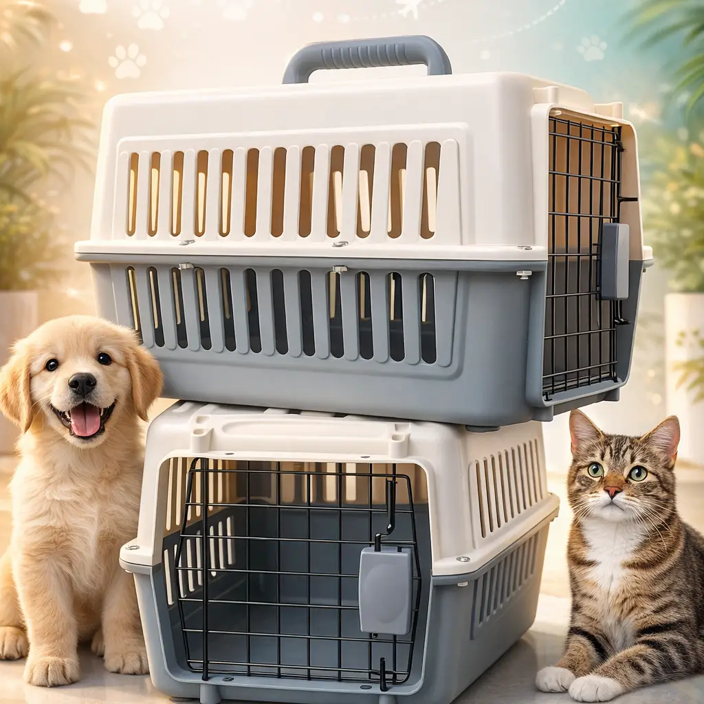 Huacal o transportador rígido para gatos y perros pequeños y medianos — imagen 1