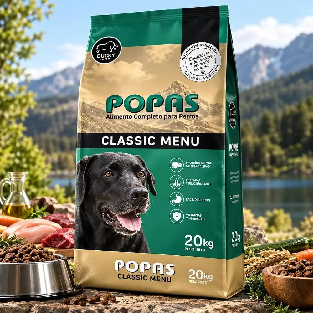 Pienso Popas sabor res perros adultos por libras — imagen 1