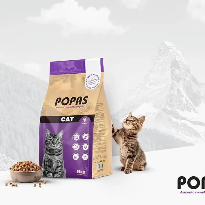 Pienso Popas para gatos adultos sabor pollo y pescado — imagen 4