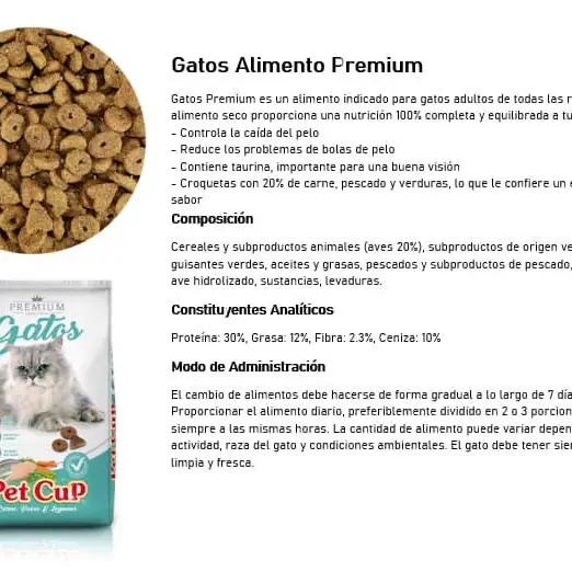 Pienso PET CUP para gatos — imagen 2