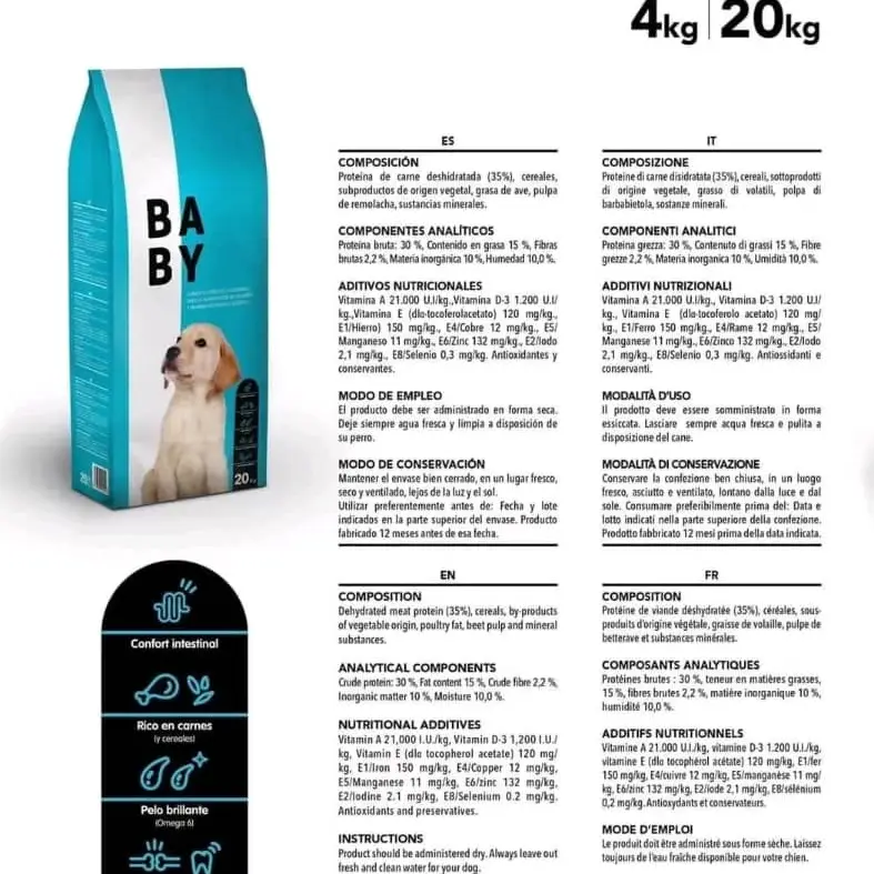 Pienso Baby 20kg para cachorros y adultos — imagen 2