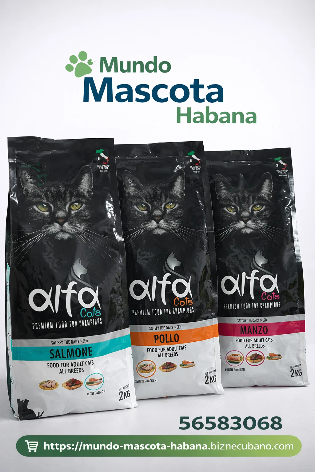 Pienso Alfa gato 2kg sabor res's foto | Mundo Mascota Habana |  BizneCubano