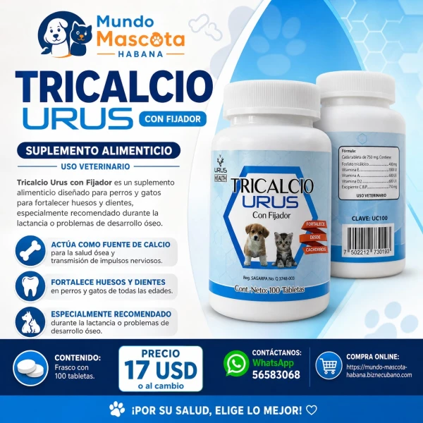 Tricalcio con fijador para perros y gatos's foto | Mundo Mascota Habana |  BizneCubano