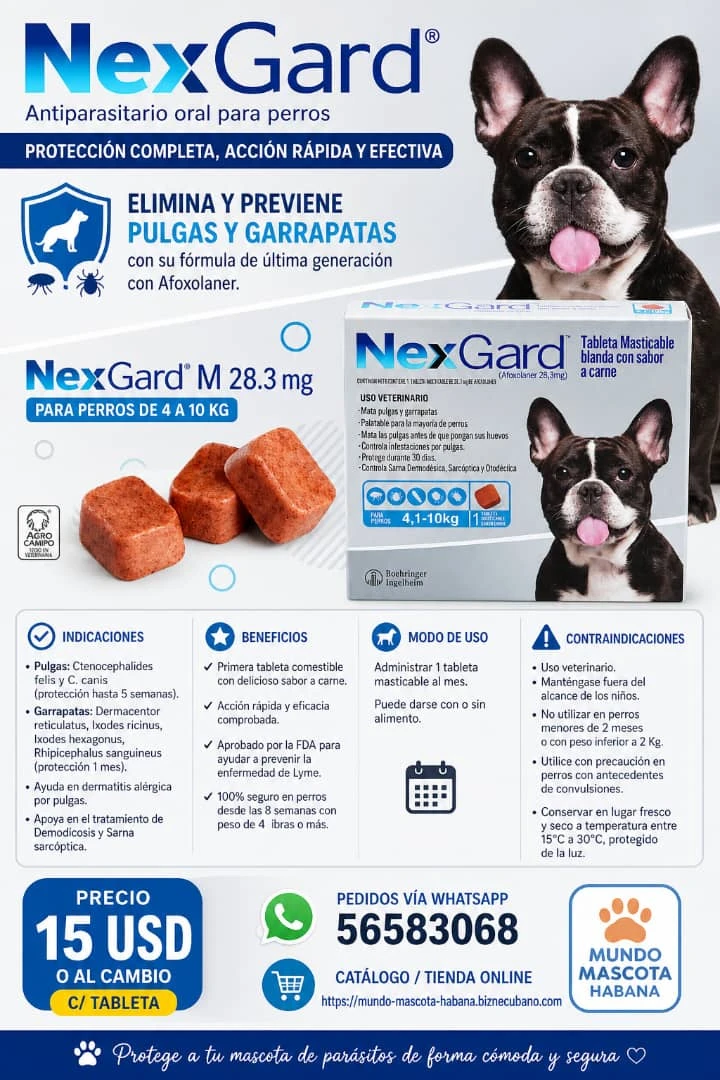 Nexgard de 4-10kg's foto | Mundo Mascota Habana |  BizneCubano