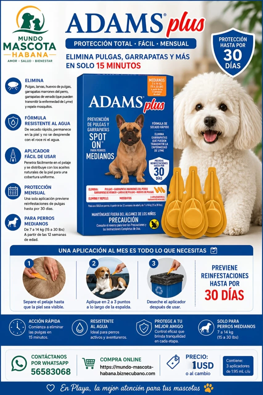 Pipeta ORIGINAL para eliminar pulgas y garrapatas en perros's foto | Mundo Mascota Habana |  BizneCubano