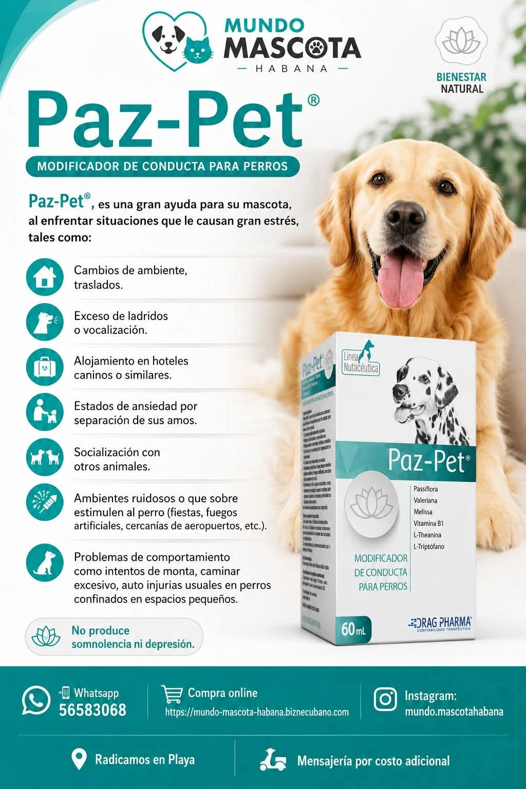 Paz-Pet relajante para perros's foto | Mundo Mascota Habana |  BizneCubano