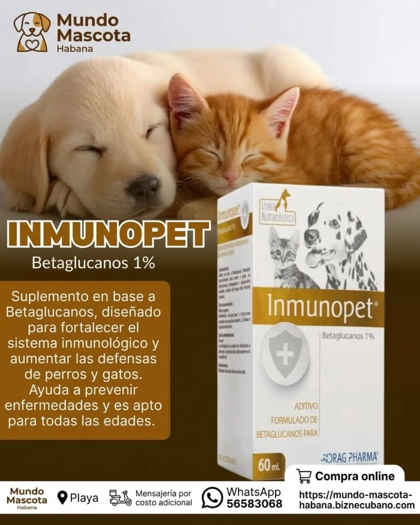 Inmunopet (aumenta las defensas de perros y gatos)'s foto | Mundo Mascota Habana |  BizneCubano