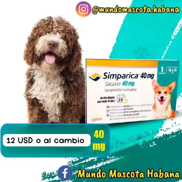 Simparica de 40mg 10-20kg's foto | Mundo Mascota Habana |  BizneCubano