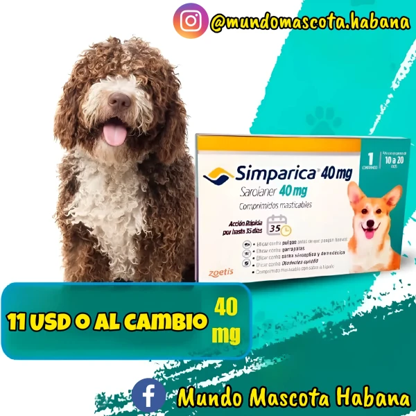 Simpárica de 40mg's foto | Mundo Mascota Habana |  BizneCubano