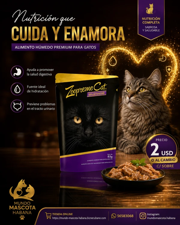 Sobre de comida húmeda para gatos ZooPreme's foto | Mundo Mascota Habana |  BizneCubano