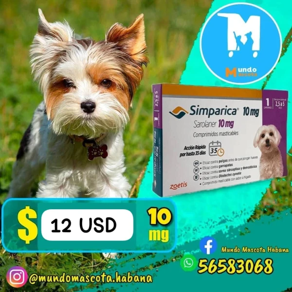 Simparica de 10mg's foto | Mundo Mascota Habana |  BizneCubano