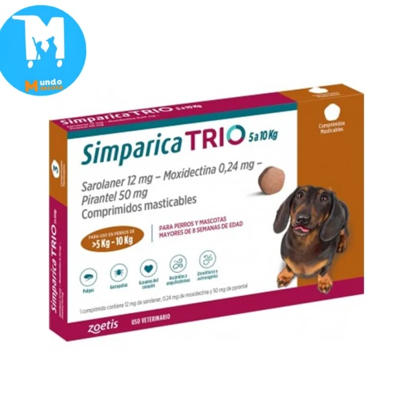 Simparica Trío de 5 a 10kg's foto | Mundo Mascota Habana |  BizneCubano