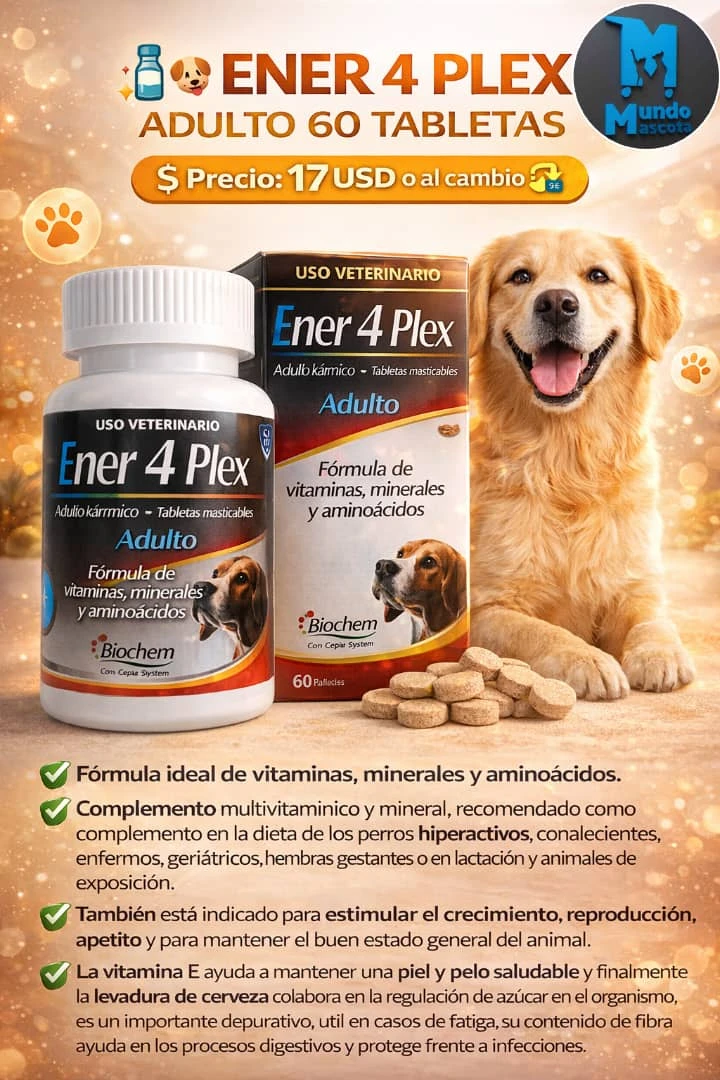 Multivitaminas Ener 4 Plex's foto | Mundo Mascota Habana |  BizneCubano