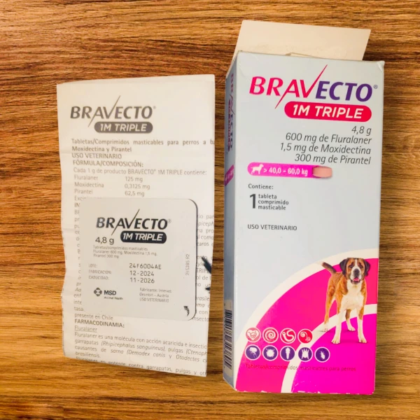 Bravecto 1M Triple 40 a 60 kg's foto | Mundo Mascota Habana |  BizneCubano