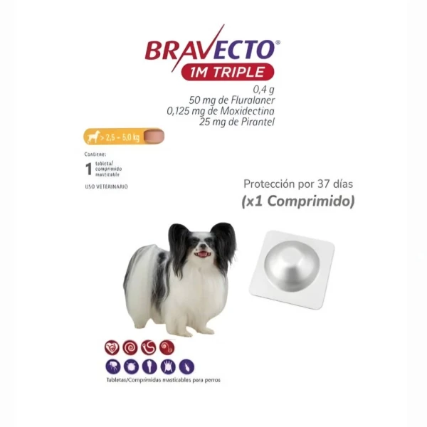 Bravecto 1M Triple 2.5-5kg's foto | Mundo Mascota Habana |  BizneCubano