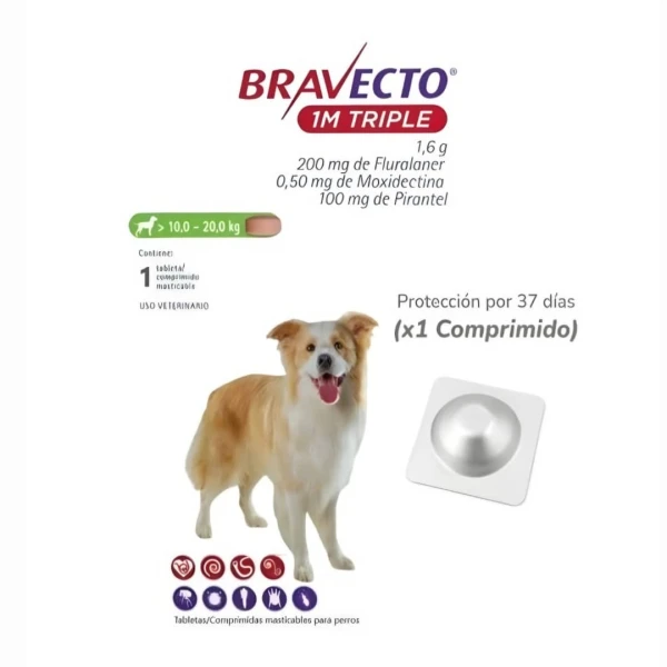 Bravecto 1M Triple 10-20kg's foto | Mundo Mascota Habana |  BizneCubano