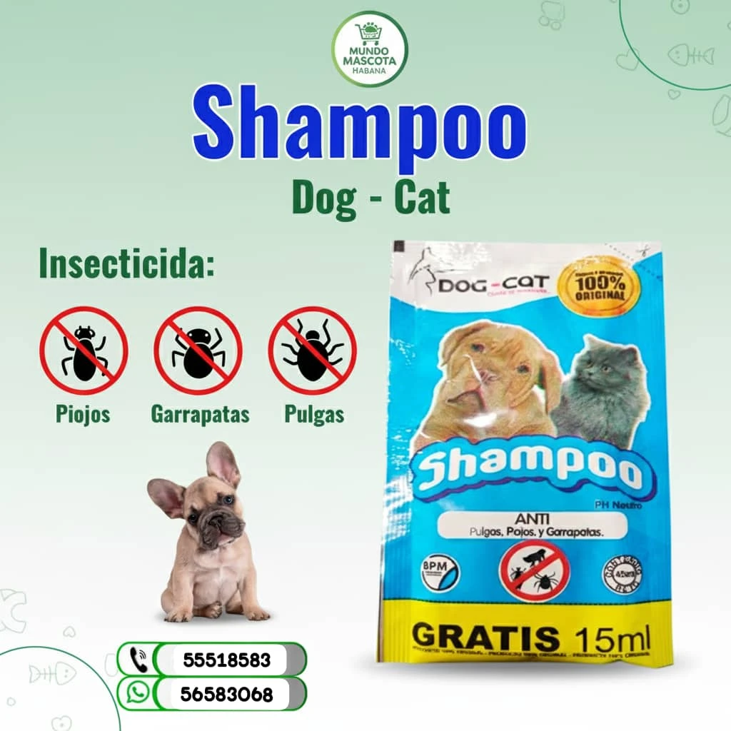 Shampoo insecticida de 45ml's foto | Mundo Mascota Habana |  BizneCubano