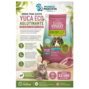Arena ecológica de yuca para gatos 3.6 libras miniatura 1