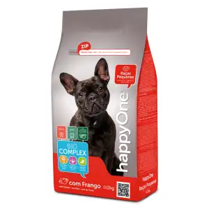 Pienso HappyOne 2kg para perros de raza pequeña miniatura 1