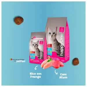 Pienso 2kg HappyOne sabor pollo atún gatos adultos miniatura 1