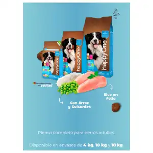Pienso HappyOne 4kg para perros adultos miniatura 1