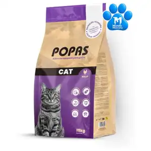 Pienso Popas para gatos adultos sabor pollo y pescado miniatura 1