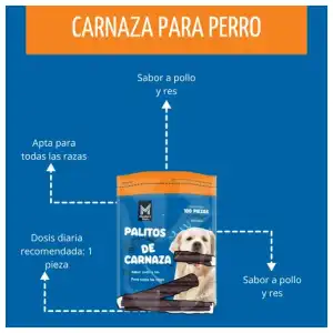 Palitos de carnaza de res y pollo para perros miniatura 2